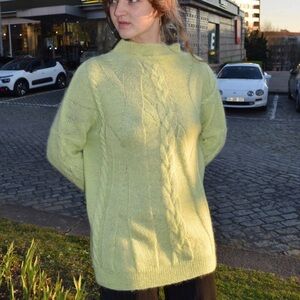 Reality Studio Cable knit high neck sweater